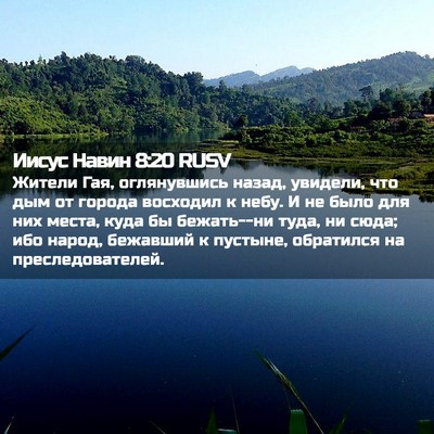 Picture 02 - Иисус Навин 8:20 RUSV - Жители Гая, оглянувшись - Bible Verse Picture