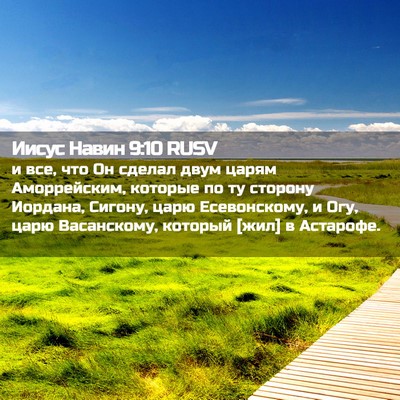 Picture 02 - Иисус Навин 9:10 RUSV - и все, что Он сделал двум - Bible Verse Picture