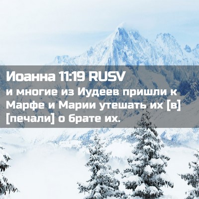 Picture 02 - Иоанна 11:19 RUSV - и многие из Иудеев пришли к - Bible Verse Picture