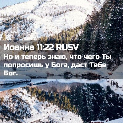 Picture 02 - Иоанна 11:22 RUSV - Но и теперь знаю, что чего - Bible Verse Picture