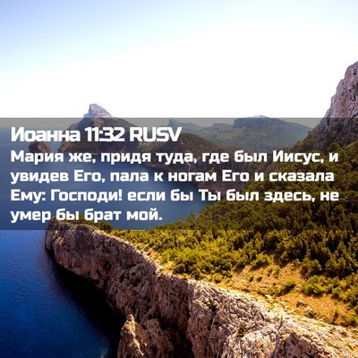 Picture 02 - Иоанна 11:32 RUSV - Мария же, придя туда, где - Bible Verse Picture