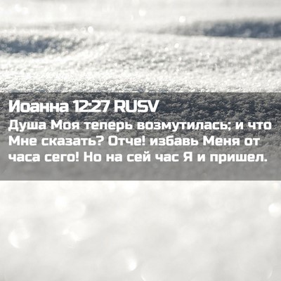 Picture 02 - Иоанна 12:27 RUSV - Душа Моя теперь - Bible Verse Picture