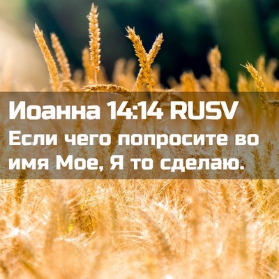 Picture 02 - Иоанна 14:14 RUSV - Если чего попросите во имя - Bible Verse Picture