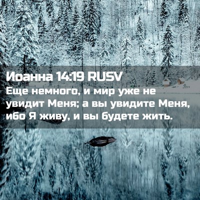 Picture 02 - Иоанна 14:19 RUSV - Еще немного, и мир уже не - Bible Verse Picture
