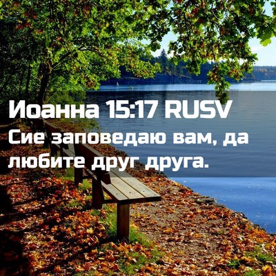 Picture 02 - Иоанна 15:17 RUSV - Сие заповедаю вам, да - Bible Verse Picture