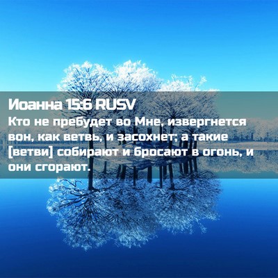 Picture 02 - Иоанна 15:6 RUSV - Кто не пребудет во Мне, - Bible Verse Picture