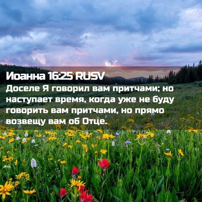 Picture 02 - Иоанна 16:25 RUSV - Доселе Я говорил вам - Bible Verse Picture