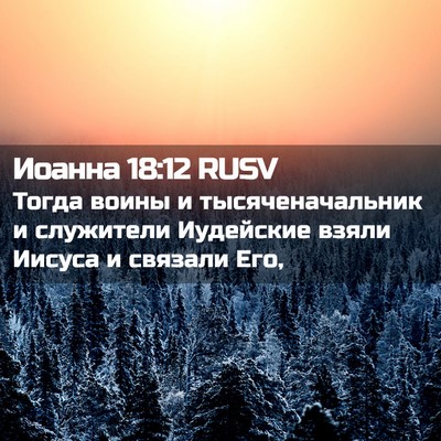 Picture 02 - Иоанна 18:12 RUSV - Тогда воины и - Bible Verse Picture