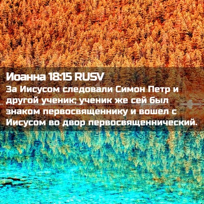 Picture 02 - Иоанна 18:15 RUSV - За Иисусом следовали Симон - Bible Verse Picture