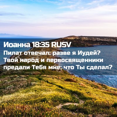 Picture 02 - Иоанна 18:35 RUSV - Пилат отвечал: разве я - Bible Verse Picture