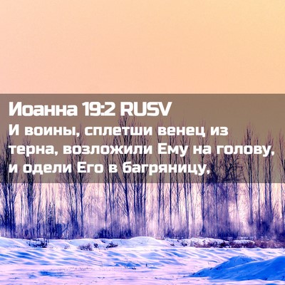 Picture 02 - Иоанна 19:2 RUSV - И воины, сплетши венец из - Bible Verse Picture
