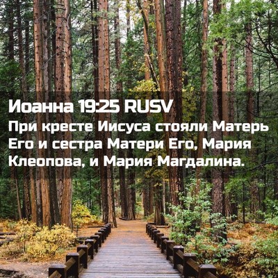 Picture 02 - Иоанна 19:25 RUSV - При кресте Иисуса стояли - Bible Verse Picture