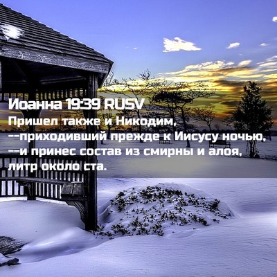 Picture 02 - Иоанна 19:39 RUSV - Пришел также и Никодим, - Bible Verse Picture
