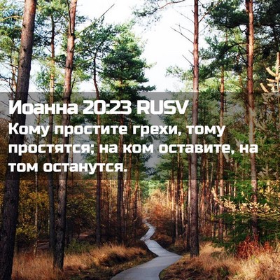 Picture 02 - Иоанна 20:23 RUSV - Кому простите грехи, тому - Bible Verse Picture