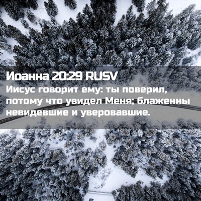Picture 02 - Иоанна 20:29 RUSV - Иисус говорит ему: ты - Bible Verse Picture
