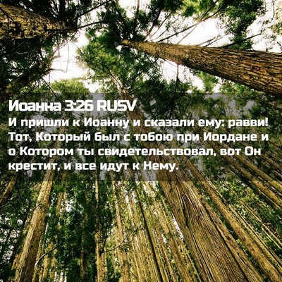 Picture 02 - Иоанна 3:26 RUSV - И пришли к Иоанну и сказали - Bible Verse Picture