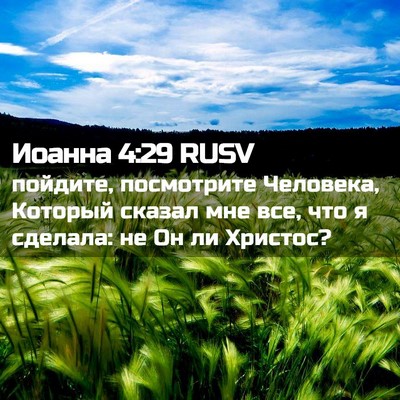 Picture 02 - Иоанна 4:29 RUSV - пойдите, посмотрите - Bible Verse Picture
