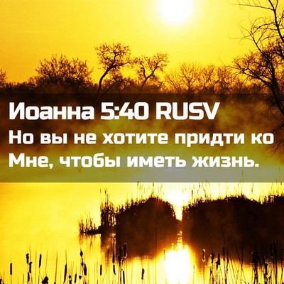Picture 02 - Иоанна 5:40 RUSV - Но вы не хотите придти ко - Bible Verse Picture