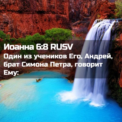 Picture 02 - Иоанна 6:8 RUSV - Один из учеников Его, - Bible Verse Picture