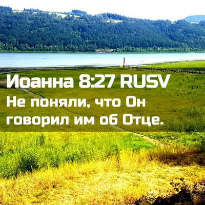 Picture 02 - Иоанна 8:27 RUSV - Не поняли, что Он говорил - Bible Verse Picture