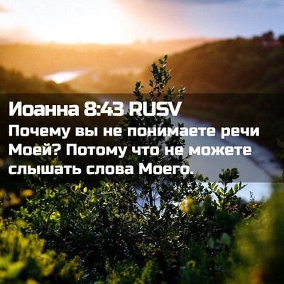 Picture 02 - Иоанна 8:43 RUSV - Почему вы не понимаете - Bible Verse Picture