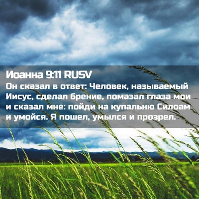 Picture 02 - Иоанна 9:11 RUSV - Он сказал в ответ: Человек, - Bible Verse Picture
