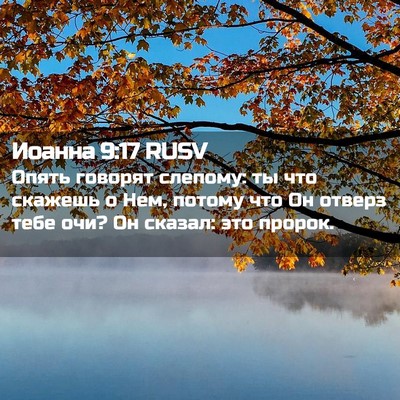 Picture 02 - Иоанна 9:17 RUSV - Опять говорят слепому: ты - Bible Verse Picture