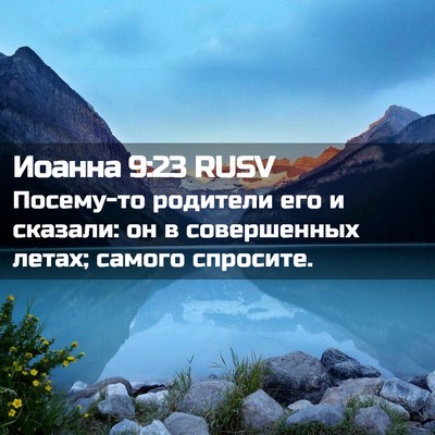 Picture 02 - Иоанна 9:23 RUSV - Посему-то родители его и - Bible Verse Picture
