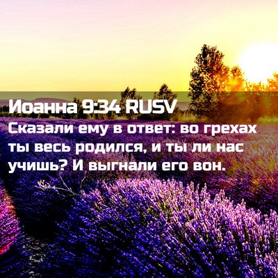 Picture 02 - Иоанна 9:34 RUSV - Сказали ему в ответ: во - Bible Verse Picture
