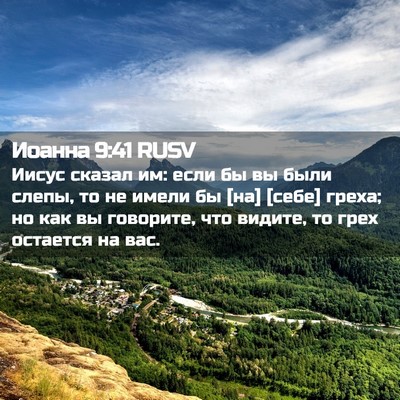 Picture 02 - Иоанна 9:41 RUSV - Иисус сказал им: если бы вы - Bible Verse Picture