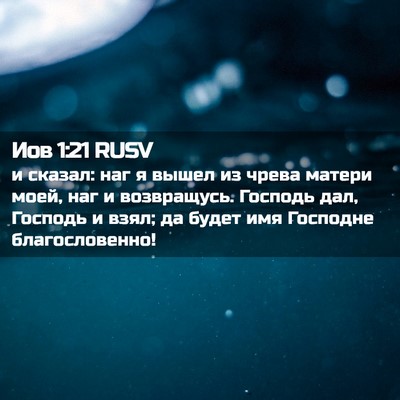 Picture 02 - Иов 1:21 RUSV - и сказал: наг я вышел из - Bible Verse Picture