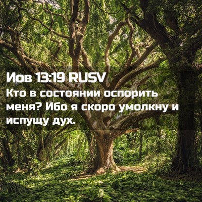 Picture 02 - Иов 13:19 RUSV - Кто в состоянии оспорить - Bible Verse Picture