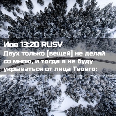Picture 02 - Иов 13:20 RUSV - Двух только [вещей] не - Bible Verse Picture
