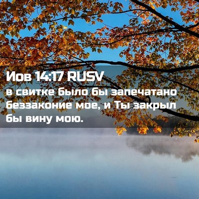 Picture 02 - Иов 14:17 RUSV - в свитке было бы - Bible Verse Picture