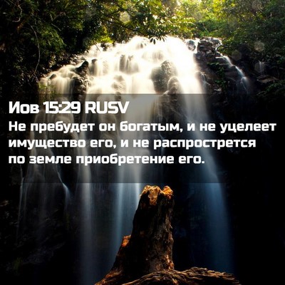 Picture 02 - Иов 15:29 RUSV - Не пребудет он богатым, и - Bible Verse Picture