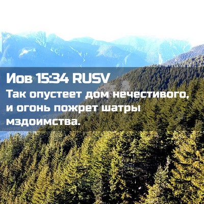 Picture 02 - Иов 15:34 RUSV - Так опустеет дом - Bible Verse Picture