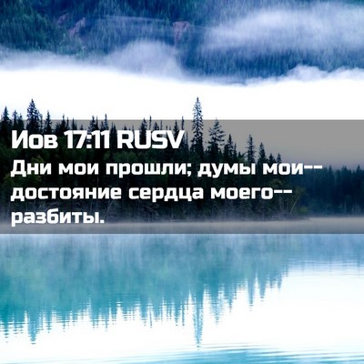 Picture 02 - Иов 17:11 RUSV - Дни мои прошли; думы - Bible Verse Picture
