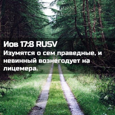 Picture 02 - Иов 17:8 RUSV - Изумятся о сем праведные, и - Bible Verse Picture