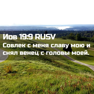 Picture 02 - Иов 19:9 RUSV - Совлек с меня славу мою и - Bible Verse Picture