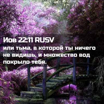 Picture 02 - Иов 22:11 RUSV - или тьма, в которой ты - Bible Verse Picture
