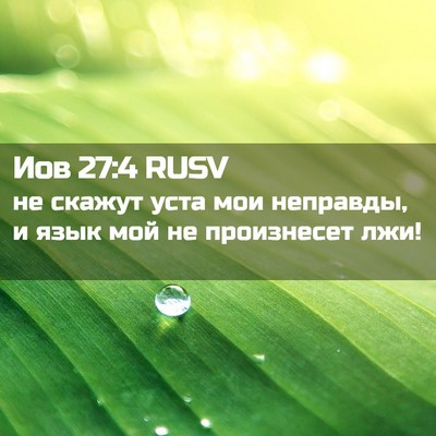 Picture 02 - Иов 27:4 RUSV - не скажут уста мои - Bible Verse Picture