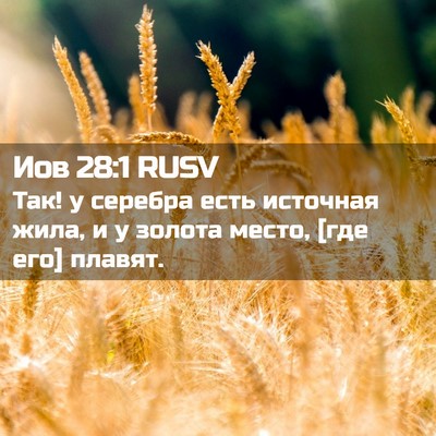 Picture 02 - Иов 28:1 RUSV - Так! у серебра есть - Bible Verse Picture