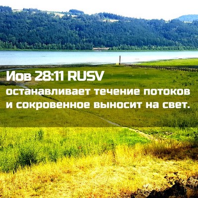 Picture 02 - Иов 28:11 RUSV - останавливает течение - Bible Verse Picture