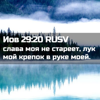 Picture 02 - Иов 29:20 RUSV - слава моя не стареет, лук - Bible Verse Picture