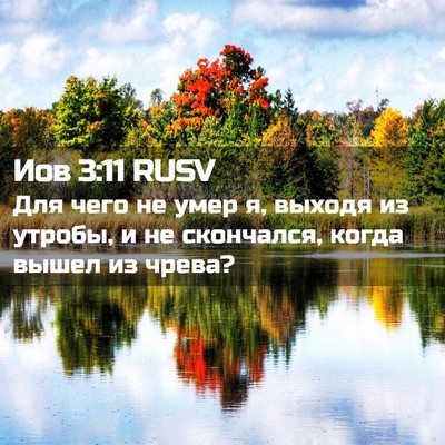 Picture 02 - Иов 3:11 RUSV - Для чего не умер я, выходя - Bible Verse Picture