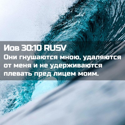 Picture 02 - Иов 30:10 RUSV - Они гнушаются мною, - Bible Verse Picture