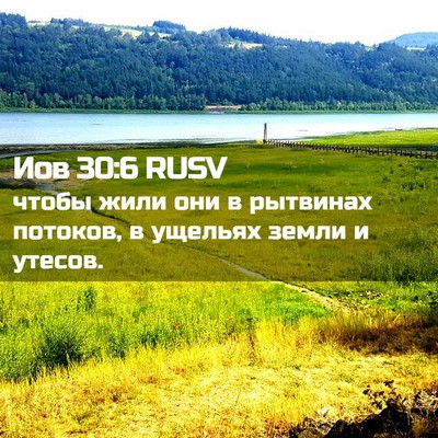 Picture 02 - Иов 30:6 RUSV - чтобы жили они в рытвинах - Bible Verse Picture