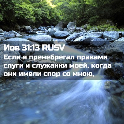 Picture 02 - Иов 31:13 RUSV - Если я пренебрегал правами - Bible Verse Picture