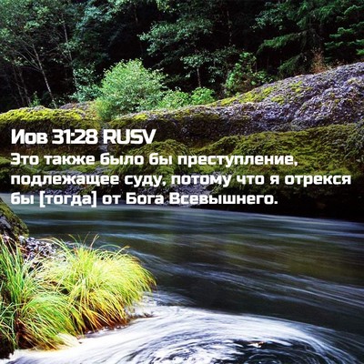 Picture 02 - Иов 31:28 RUSV - Это также было бы - Bible Verse Picture