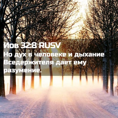 Picture 02 - Иов 32:8 RUSV - Но дух в человеке и дыхание - Bible Verse Picture